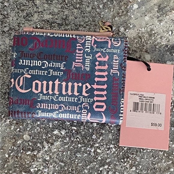 BNWT JUICY COUTURE wallet, pink, white and burgundy with gold-tone details - Picture 2 of 7